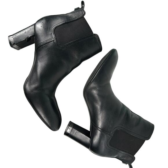 Tory Burch Leather April Ankle Chelsea Heeled Boots Bootie Womens Size 10 M - Picture 10 of 16